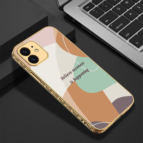 iPhone 11 Cover - Happy Series - Premium Electroplated Shutterproof Case Soft Silicon Borders Case