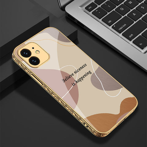 iPhone 11 Cover - Happy Series - Premium Electroplated Shutterproof Case Soft Silicon Borders Case