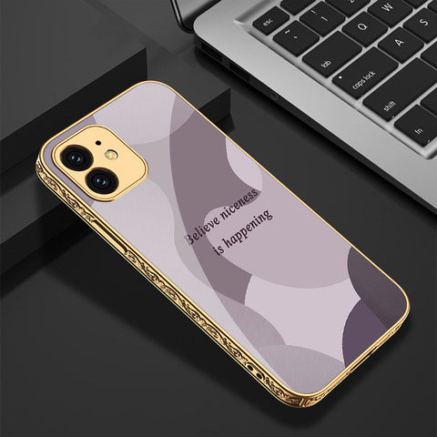 iPhone 11 Cover - Happy Series - Premium Electroplated Shutterproof Case Soft Silicon Borders Case