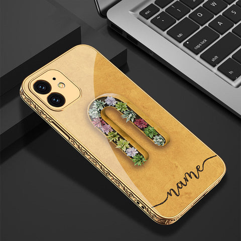 iPhone 11 Cover - Personalized Alphabet Series - Premium Electroplated Shutterproof Case Soft Silicon Borders Case