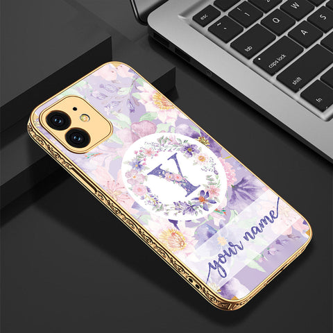 iPhone 11 Cover - Personalized Alphabet Series - Premium Electroplated Shutterproof Case Soft Silicon Borders Case