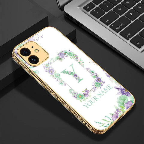 iPhone 11 Cover - Personalized Alphabet Series - Premium Electroplated Shutterproof Case Soft Silicon Borders Case