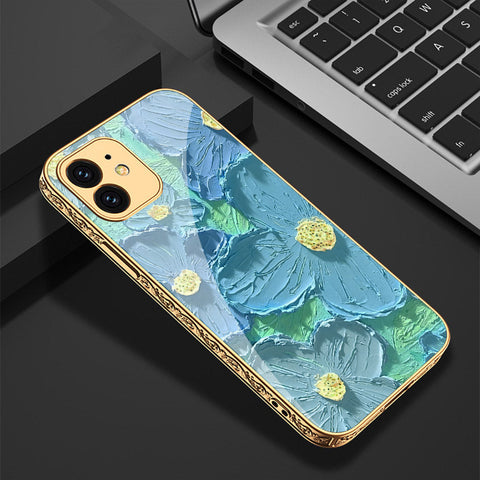 iPhone 11 Cover - Floral Series - Premium Electroplated Shutterproof Case Soft Silicon Borders Case