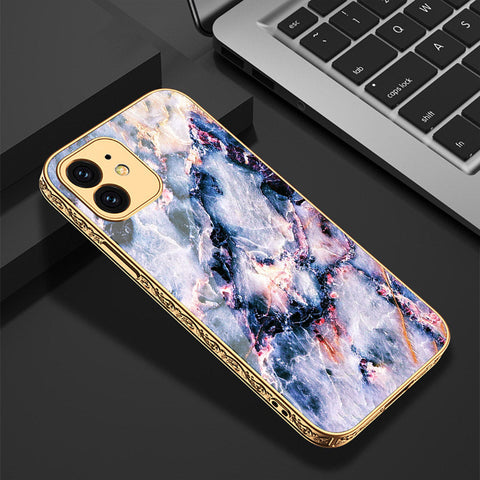 iPhone 11 Cover - Colorful Marble Series - Premium Electroplated Shutterproof Case Soft Silicon Borders Case