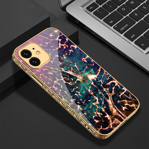 iPhone 11 Cover - Colorful Marble Series - Premium Electroplated Shutterproof Case Soft Silicon Borders Case