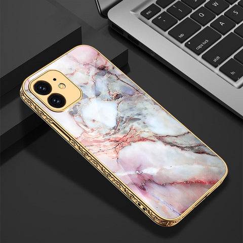 iPhone 11 Cover - Colorful Marble Series - Premium Electroplated Shutterproof Case Soft Silicon Borders Case