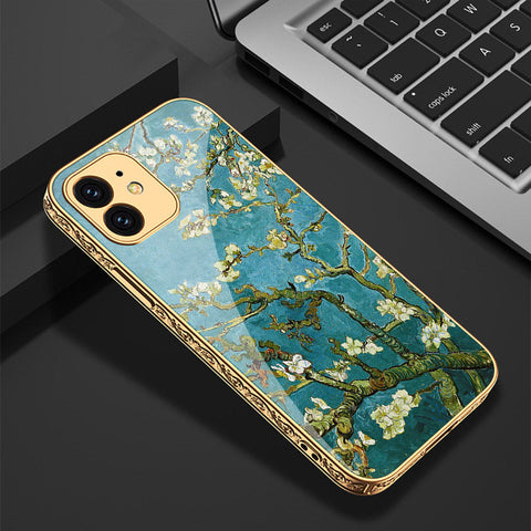 iPhone 11 Cover - Floral Series 2 - Premium Electroplated Shutterproof Case Soft Silicon Borders Case