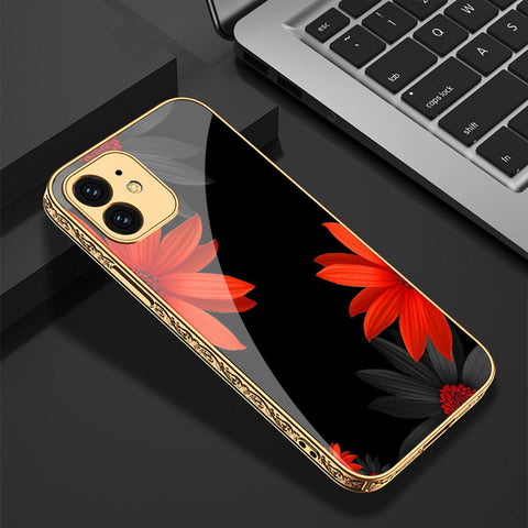 iPhone 11 Cover - Floral Series 2 - Premium Electroplated Shutterproof Case Soft Silicon Borders Case