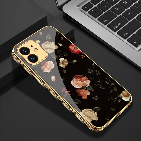 iPhone 11 Cover - Floral Series 2 - Premium Electroplated Shutterproof Case Soft Silicon Borders Case