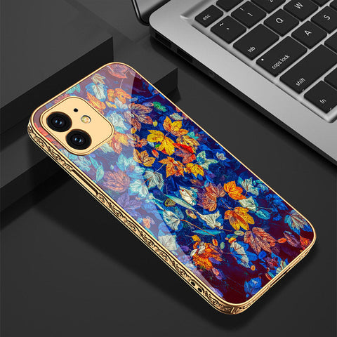 iPhone 12 Cover - Floral Series 2 - Premium Electroplated Shutterproof Case Soft Silicon Borders Case