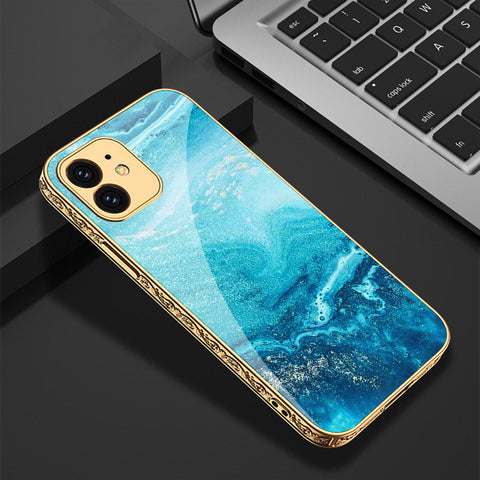 iPhone 11 Cover - Mystic Marble Series - Premium Electroplated Shutterproof Case Soft Silicon Borders Case