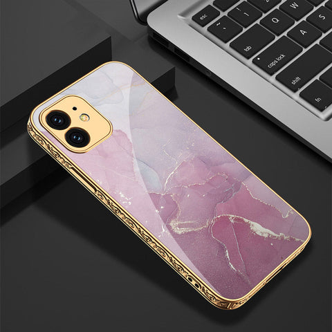 iPhone 12 Cover - Mystic Marble Series - Premium Electroplated Shutterproof Case Soft Silicon Borders Case