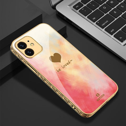 iPhone 12 Cover - Onation Heart Series - Premium Electroplated Shutterproof Case Soft Silicon Borders Case