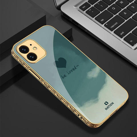 iPhone 12 Cover - Onation Heart Series - Premium Electroplated Shutterproof Case Soft Silicon Borders Case