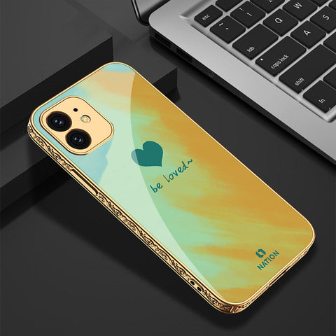 iPhone 12 Cover - Onation Heart Series - Premium Electroplated Shutterproof Case Soft Silicon Borders Case