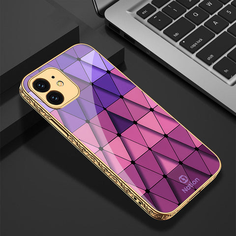 iPhone 12 Cover - Onation Pyramid Series - Premium Electroplated Shutterproof Case Soft Silicon Borders Case