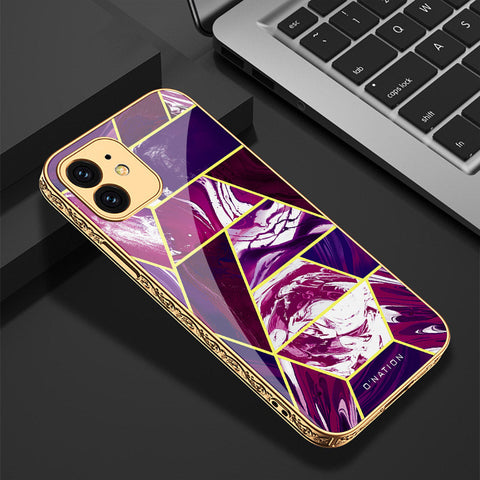 iPhone 12 Cover - O'Nation Shades of Marble Series - Premium Electroplated Shutterproof Case Soft Silicon Borders Case