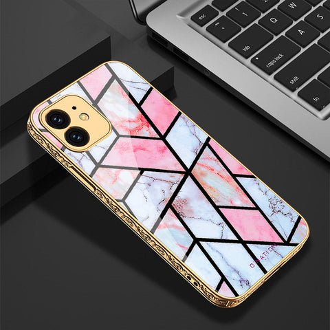 iPhone 12 Cover - O'Nation Shades of Marble Series - Premium Electroplated Shutterproof Case Soft Silicon Borders Case