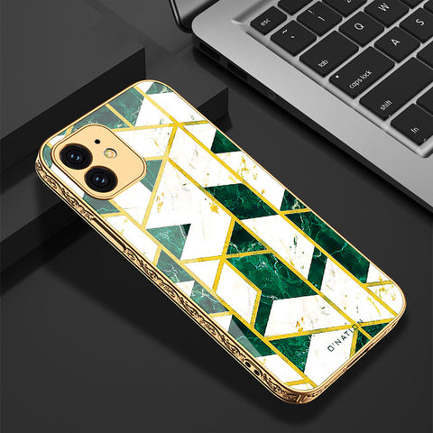 iPhone 12 Cover - O'Nation Shades of Marble Series - Premium Electroplated Shutterproof Case Soft Silicon Borders Case