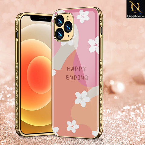 iPhone 12 Pro Max Cover - Happy Series - Premium Electroplated Shutterproof Case Soft Silicon Borders Case