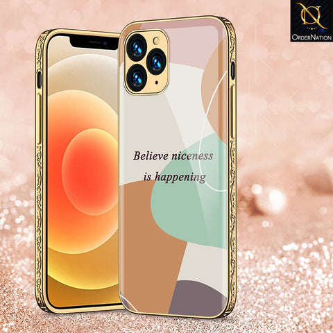 iPhone 12 Pro Max Cover - Happy Series - Premium Electroplated Shutterproof Case Soft Silicon Borders Case