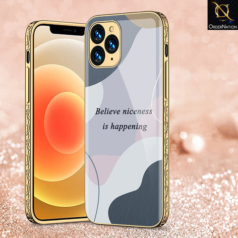 iPhone 12 Pro Max Cover - Happy Series - Premium Electroplated Shutterproof Case Soft Silicon Borders Case