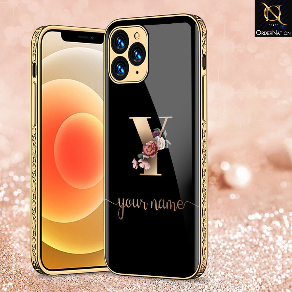 iPhone 11 Pro Cover - Personalized Alphabet Series - Premium Electroplated Shutterproof Case Soft Silicon Borders Case