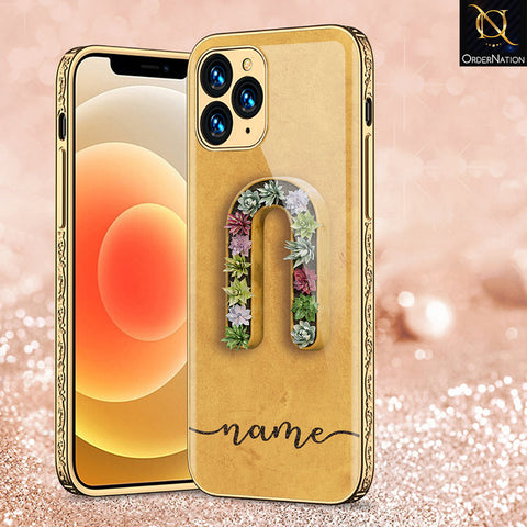 iPhone 11 Pro Cover - Personalized Alphabet Series - Premium Electroplated Shutterproof Case Soft Silicon Borders Case