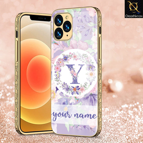 iPhone 11 Pro Cover - Personalized Alphabet Series - Premium Electroplated Shutterproof Case Soft Silicon Borders Case