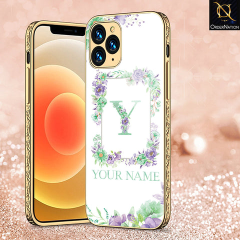 iPhone 11 Pro Cover - Personalized Alphabet Series - Premium Electroplated Shutterproof Case Soft Silicon Borders Case