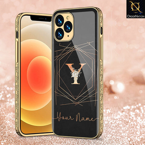 iPhone 11 Pro Cover - Personalized Alphabet Series - Premium Electroplated Shutterproof Case Soft Silicon Borders Case