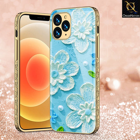 iPhone 11 Pro Cover - Floral Series - Premium Electroplated Shutterproof Case Soft Silicon Borders Case