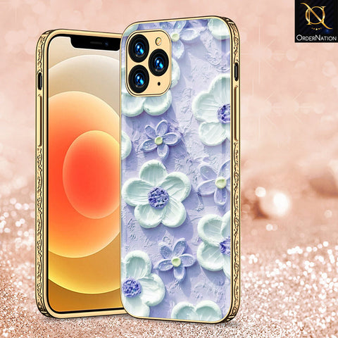 iPhone 11 Pro Cover - Floral Series - Premium Electroplated Shutterproof Case Soft Silicon Borders Case