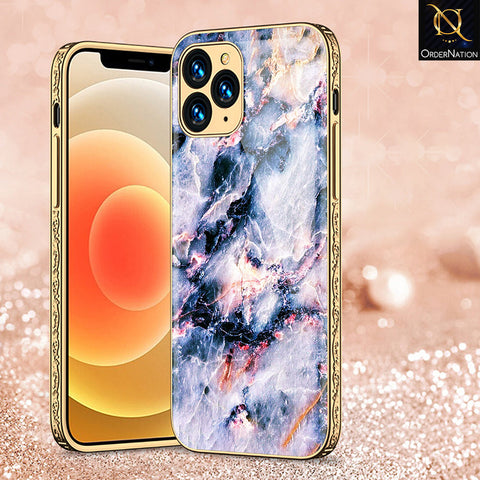 iPhone 12 Pro Cover - Colorful Marble Series - Premium Electroplated Shutterproof Case Soft Silicon Borders Case