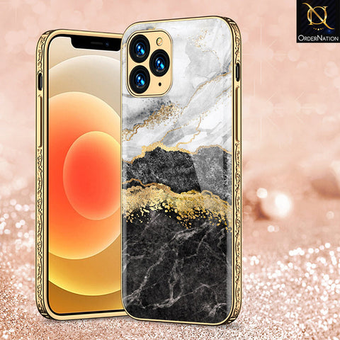 iPhone 11 Pro Max Cover - Colorful Marble Series - Premium Electroplated Shutterproof Case Soft Silicon Borders Case