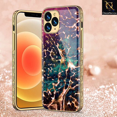 iPhone 12 Pro Cover - Colorful Marble Series - Premium Electroplated Shutterproof Case Soft Silicon Borders Case