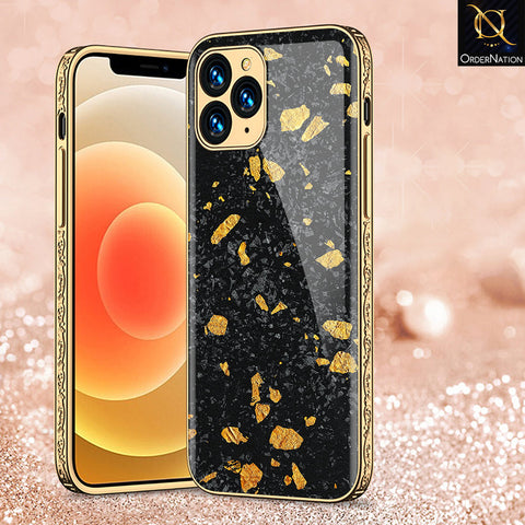 iPhone 11 Pro Cover - Black Marble Series - Premium Electroplated Shutterproof Case Soft Silicon Borders Case