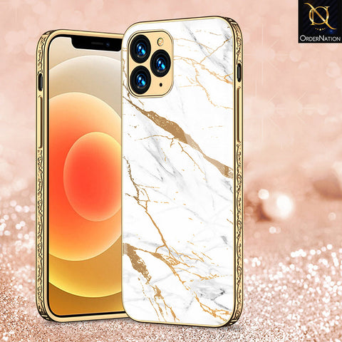 iPhone 11 Pro Max Cover - Mystic Marble Series - Premium Electroplated Shutterproof Case Soft Silicon Borders Case