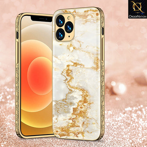 iPhone 12 Pro Cover - Mystic Marble Series - Premium Electroplated Shutterproof Case Soft Silicon Borders Case