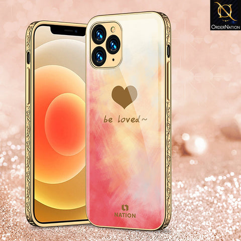 iPhone 12 Pro Cover - Onation Heart Series - Premium Electroplated Shutterproof Case Soft Silicon Borders Case