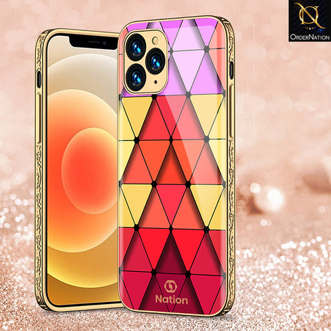 iPhone 11 Pro Max Cover - Onation Pyramid Series - Premium Electroplated Shutterproof Case Soft Silicon Borders Case