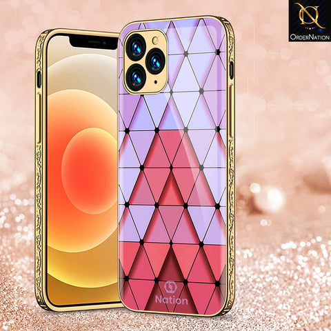 iPhone 11 Pro Max Cover - Onation Pyramid Series - Premium Electroplated Shutterproof Case Soft Silicon Borders Case