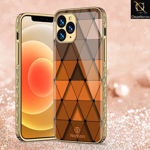 iPhone 11 Pro Max Cover - Onation Pyramid Series - Premium Electroplated Shutterproof Case Soft Silicon Borders Case