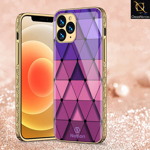 iPhone 11 Pro Max Cover - Onation Pyramid Series - Premium Electroplated Shutterproof Case Soft Silicon Borders Case