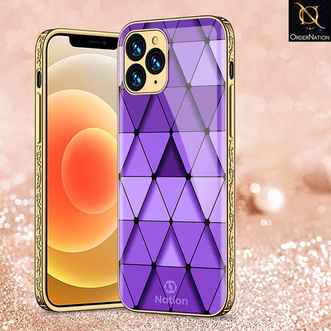 iPhone 11 Pro Max Cover - Onation Pyramid Series - Premium Electroplated Shutterproof Case Soft Silicon Borders Case