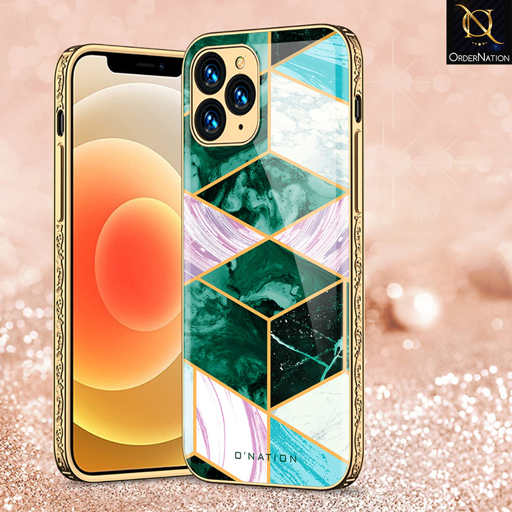 iPhone 12 Pro Cover - O'Nation Shades of Marble Series - Premium Electroplated Shutterproof Case Soft Silicon Borders Case