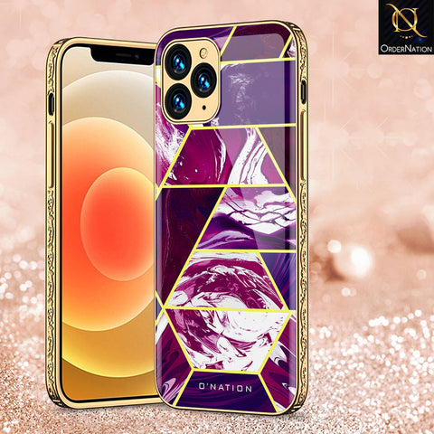 iPhone 12 Pro Cover - O'Nation Shades of Marble Series - Premium Electroplated Shutterproof Case Soft Silicon Borders Case