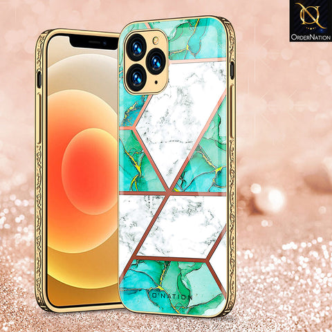 iPhone 11 Pro Cover - O'Nation Shades of Marble Series - Premium Electroplated Shutterproof Case Soft Silicon Borders Case