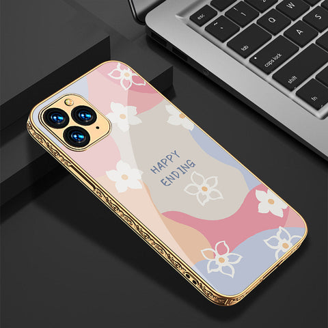 iPhone 12 Pro Cover - Happy Series - Premium Electroplated Shutterproof Case Soft Silicon Borders Case