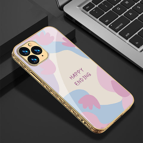 iPhone 11 Pro Cover - Happy Series - Premium Electroplated Shutterproof Case Soft Silicon Borders Case